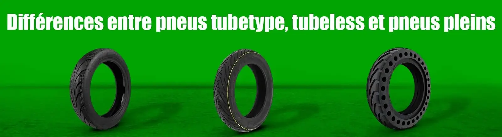 Différences entre pneus tubetype, tubeless et pneus pleins pour trottinettes électriques
