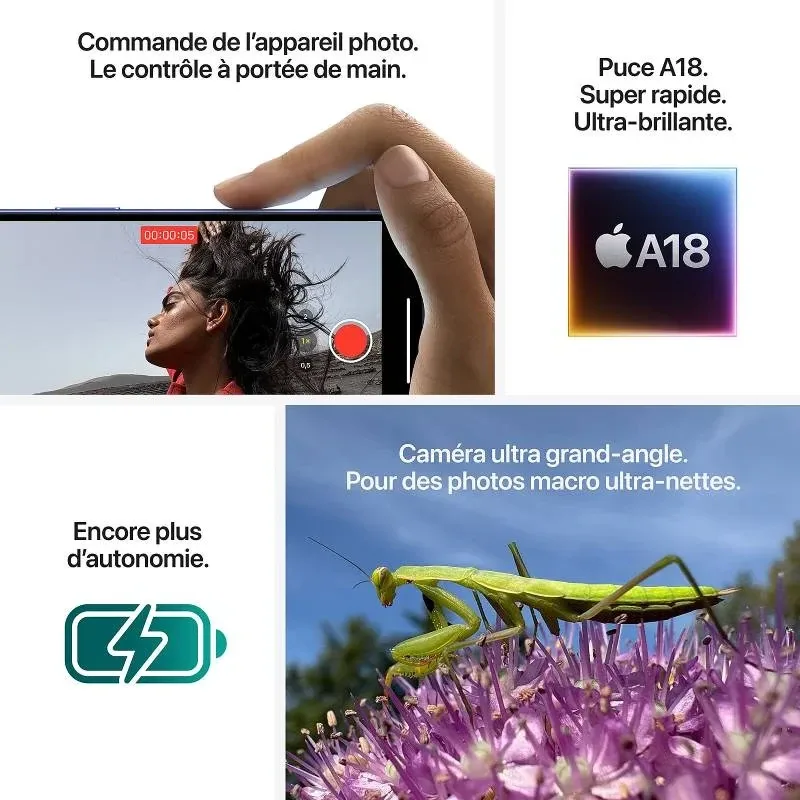 Apple iPhone 16 Plus Le grand écran de l'ère Apple Intelligence ezone maroc avito electroplanet
