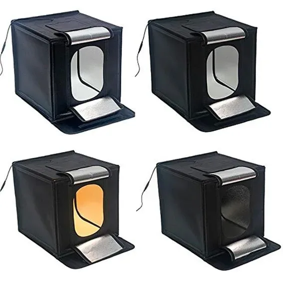Mini studio photo pliable 40 x 40 cm (éclairage LED intégré) Pliable et portable ezone maroc avito electroplanet