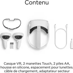 Meta Quest 2 128GB vue 3 ezone maroc avito electroplanet
