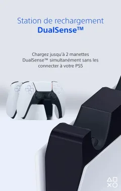 Station de recharge DualSense pour PS5 vue 3 ezone maroc avito electroplanet