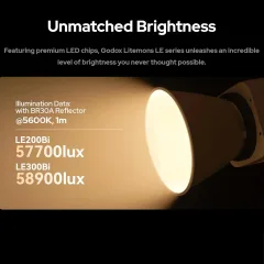 Godox Litemons LE300Bi (monolight LED bi-color 320 W) vue 4 ezone maroc avito electroplanet