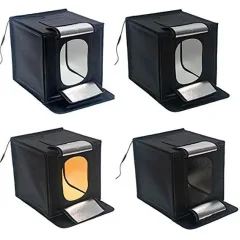 Mini studio photo pliable 40 x 40 cm (éclairage LED intégré) vue 3 ezone maroc avito electroplanet