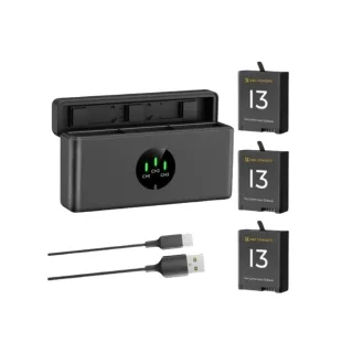 K&F Concept Chargeur hub et 3 batteries KIT pour GoPro ezone maroc avito electroplanet
