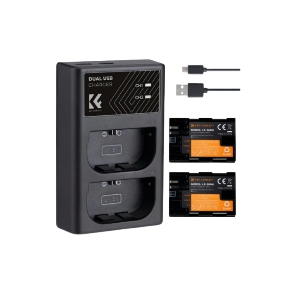 K&F Concept LP-E6NH Chargeur et 2 Batteries pour Canon ezone maroc avito electroplanet
