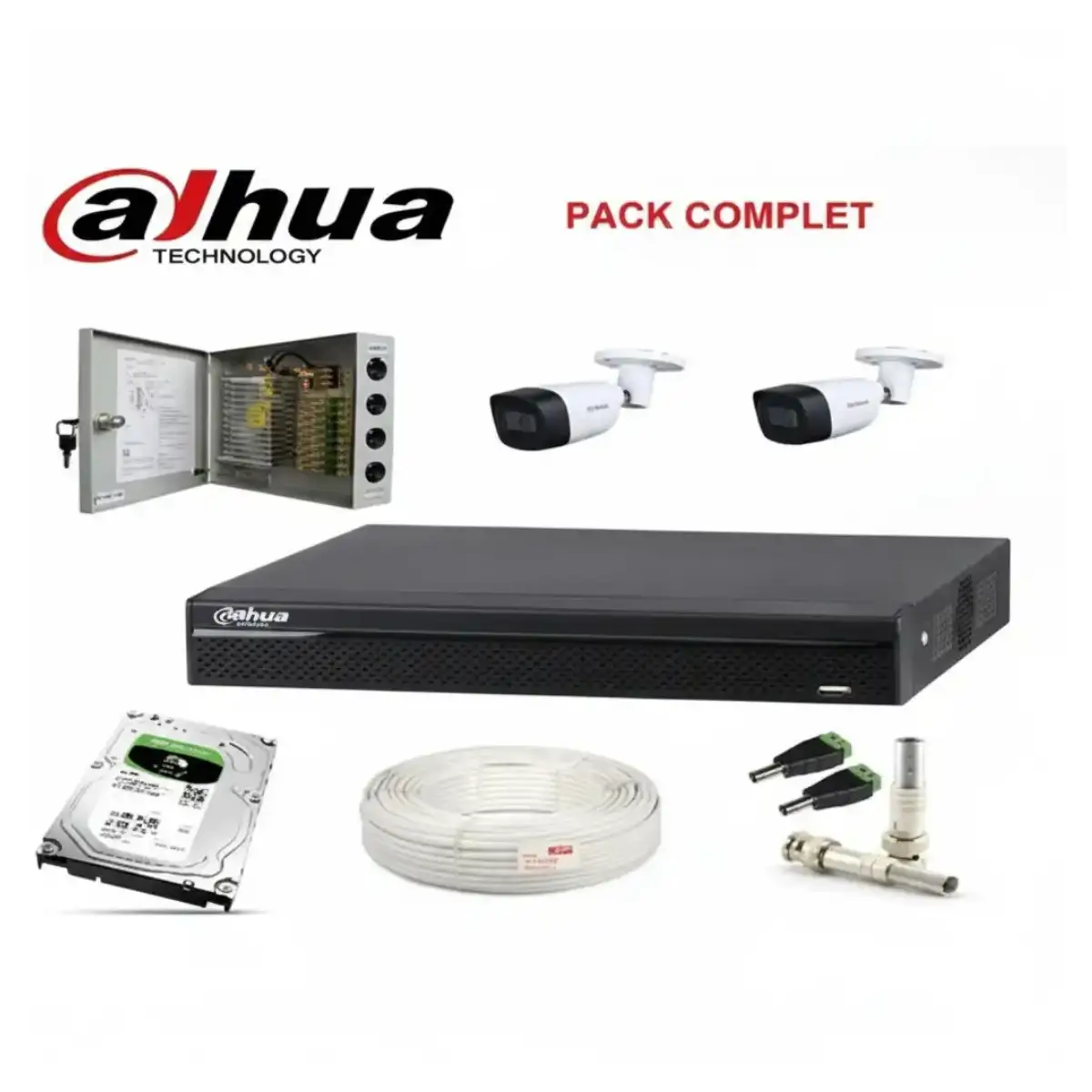 Pack Dahua Camera de Surveillance PRIX MAROC 1 Pack Dahua Camera de Surveillance